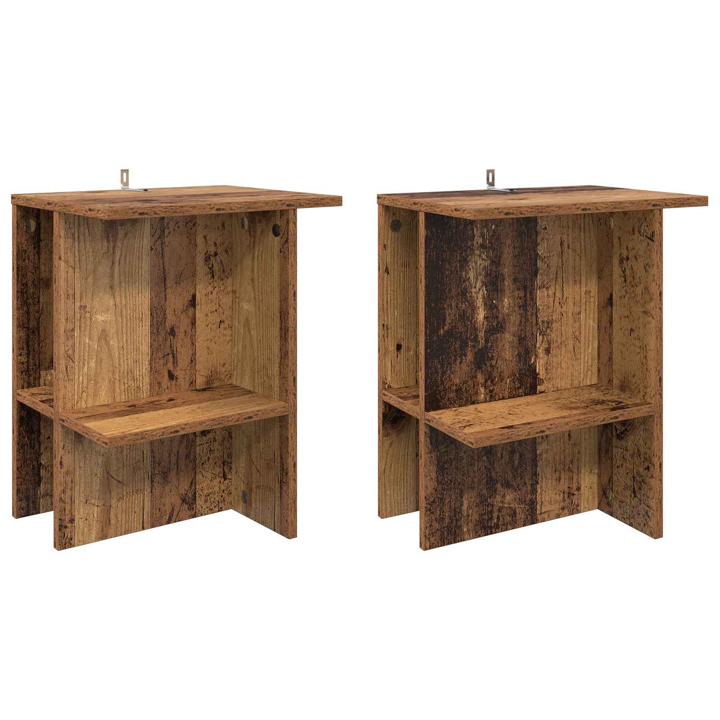 Dohányzóasztal 2 pcs Antik Fa 40 x 30 x 49 cm Szerelt Fa