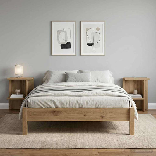 Dohányzóasztal 2 pcs Kézműves Tölgy 40 x 30 x 49 cm Szerelt Fa