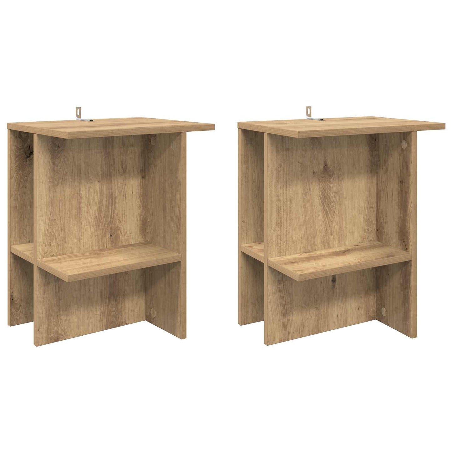Dohányzóasztal 2 pcs Kézműves Tölgy 40 x 30 x 49 cm Szerelt Fa