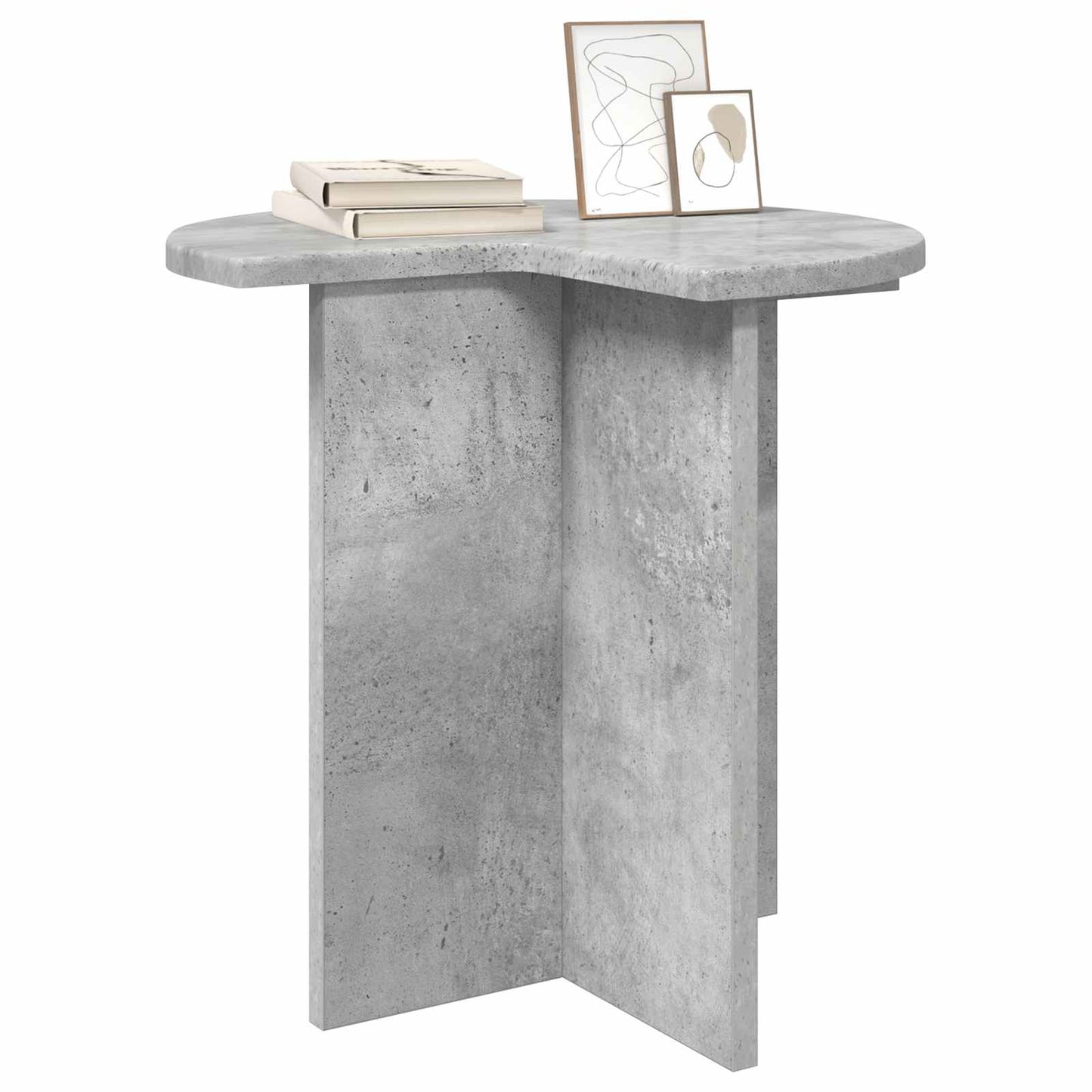 Oldal asztal 2 pcs Betonszürke Ø 39 x 38 cm Szerelt Fa