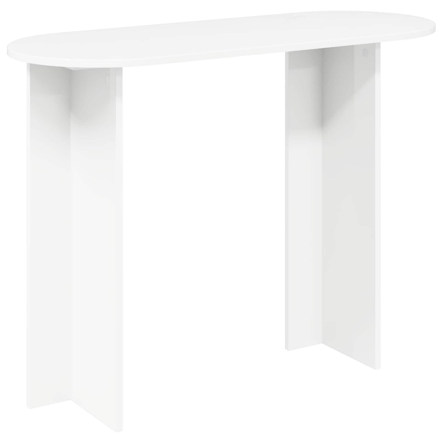Konzolasztal tárolóval Fehér 100 x 39,5 x 75 cm Szerelt Fa