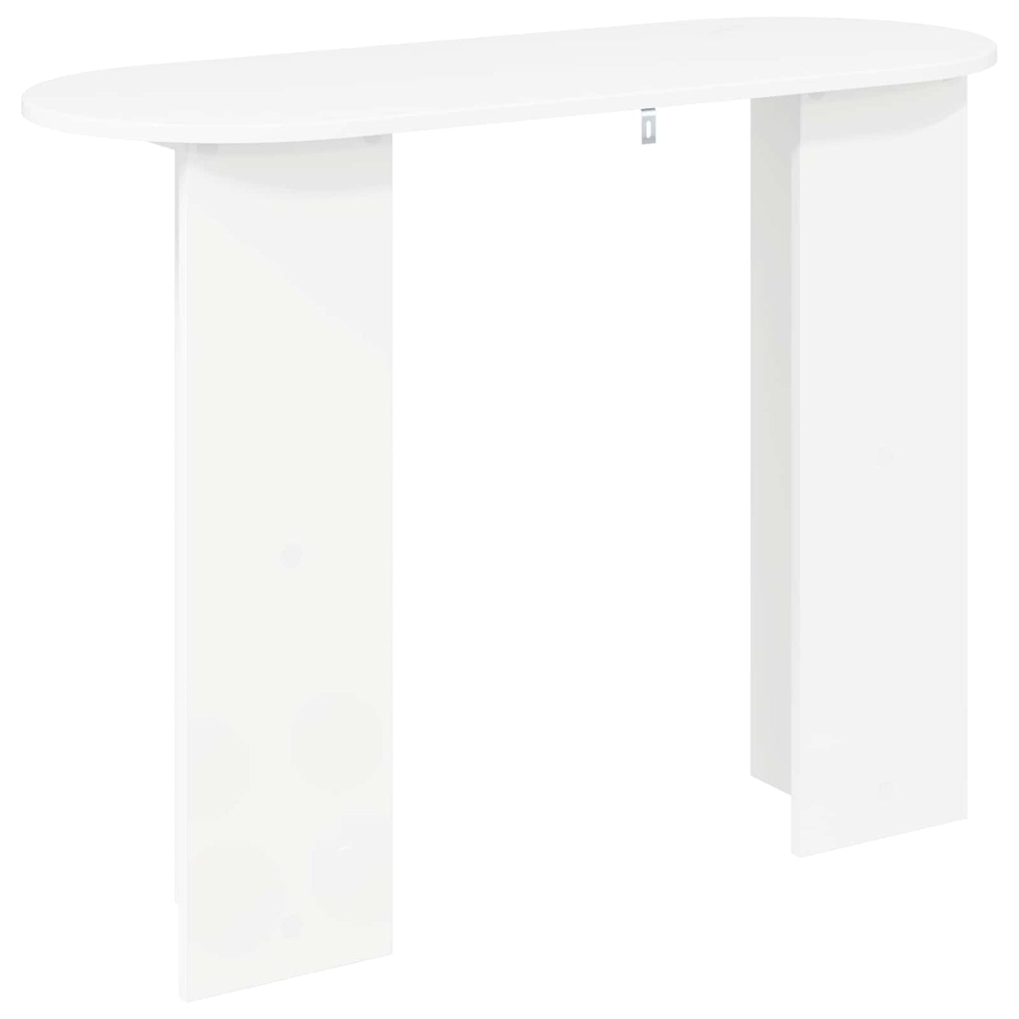 Konzolasztal tárolóval Fehér 100 x 39,5 x 75 cm Szerelt Fa
