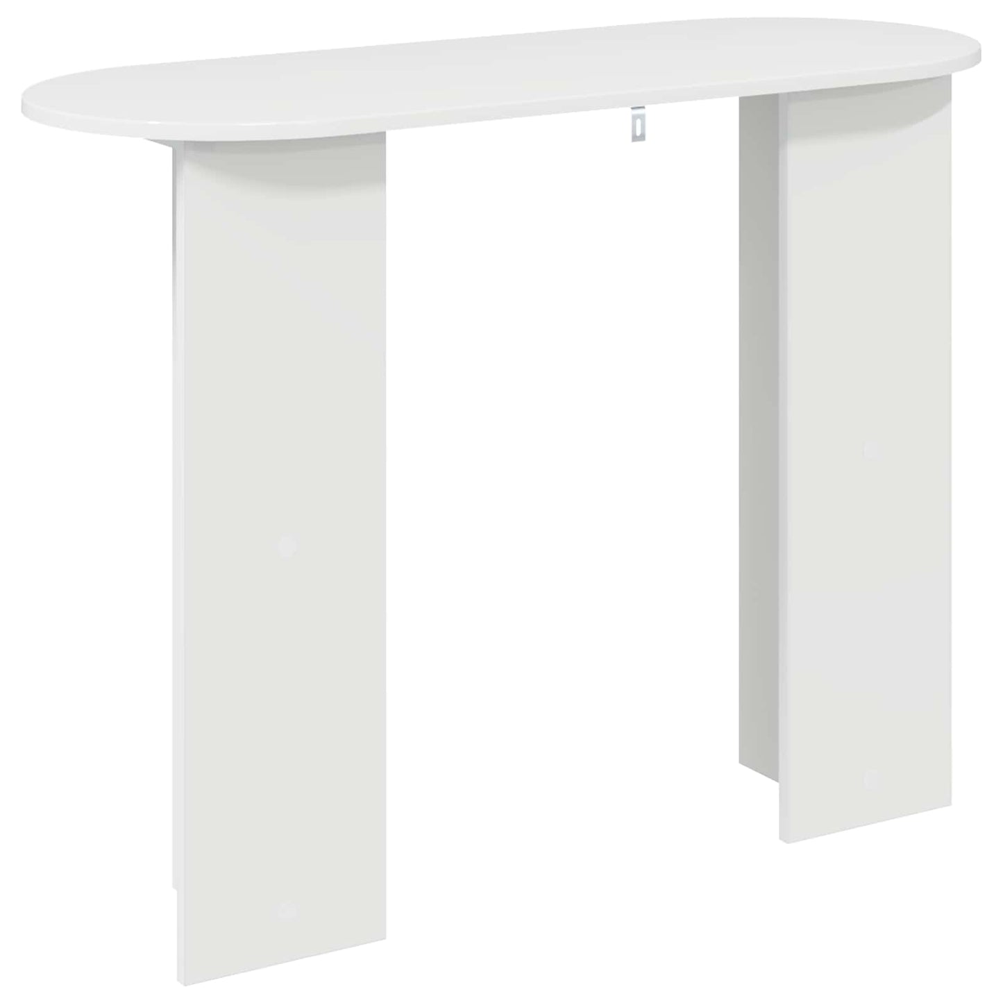 Konzolasztal Magasfényű Fehér 100 x 39,5 x 75 cm Szerelt Fa