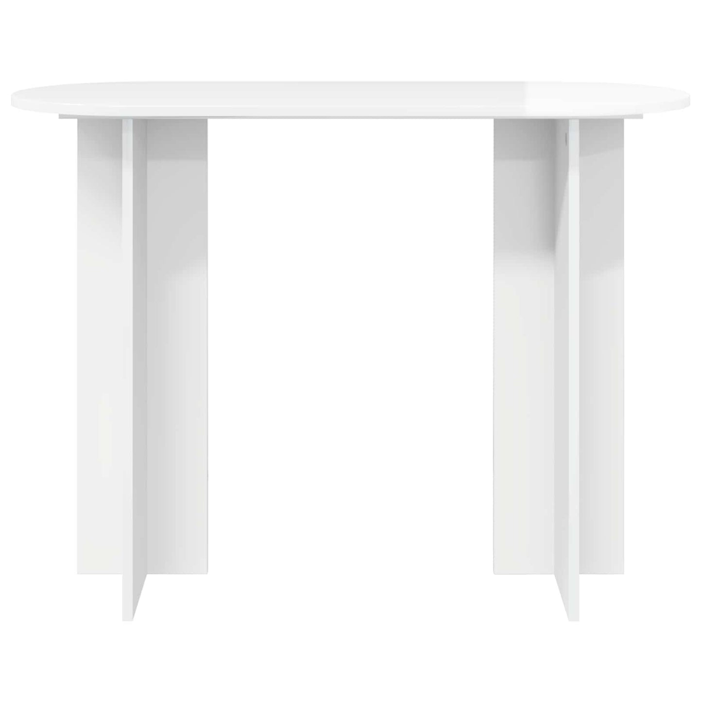 Konzolasztal Magasfényű Fehér 100 x 39,5 x 75 cm Szerelt Fa