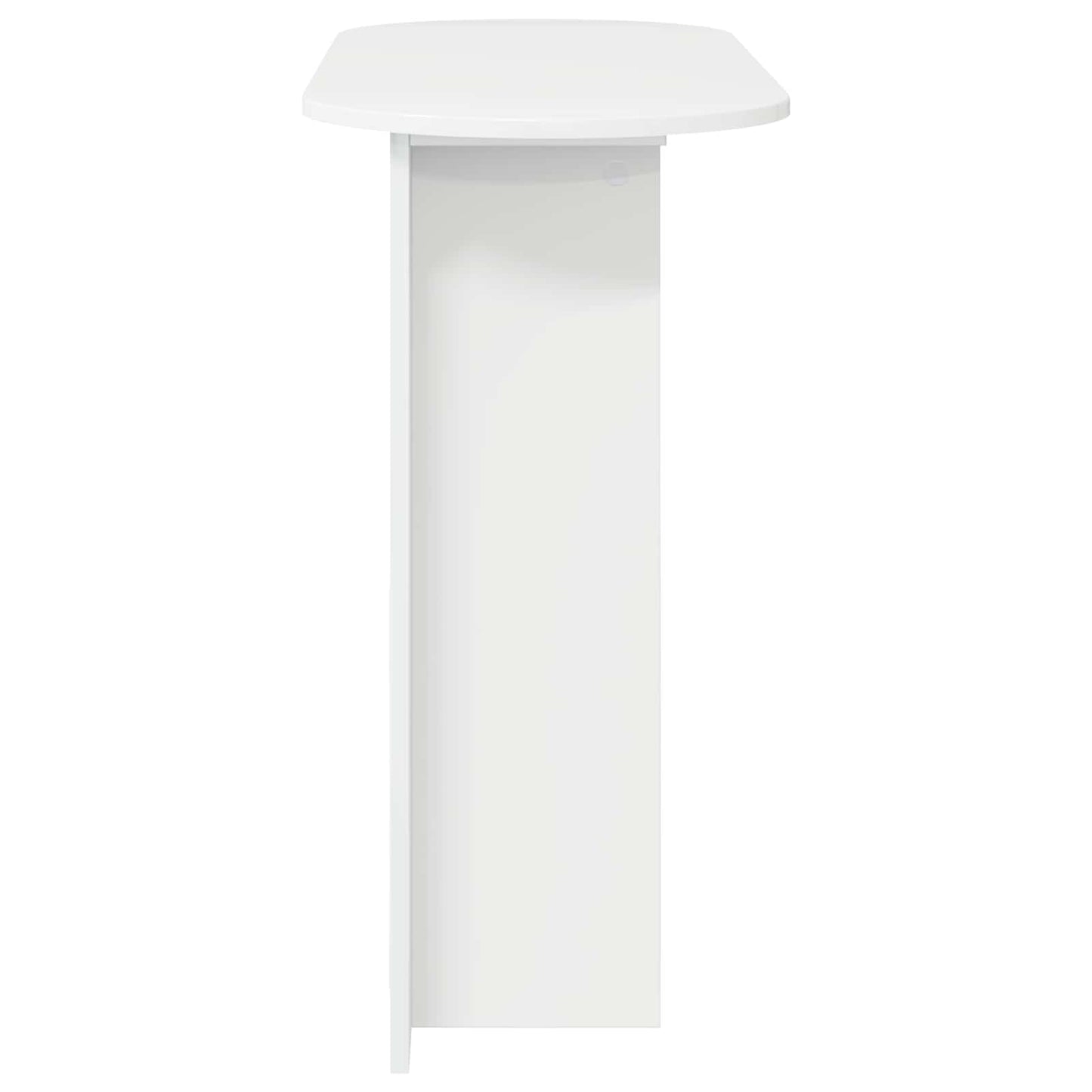 Konzolasztal Magasfényű Fehér 100 x 39,5 x 75 cm Szerelt Fa