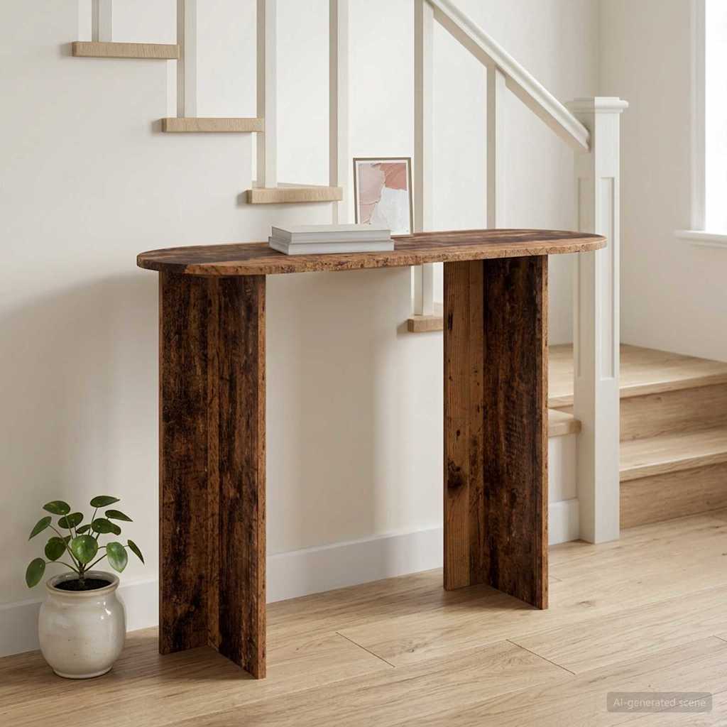 Konzolasztal tárolóval Antik Fa 100 x 39,5 x 75 cm Szerelt Fa