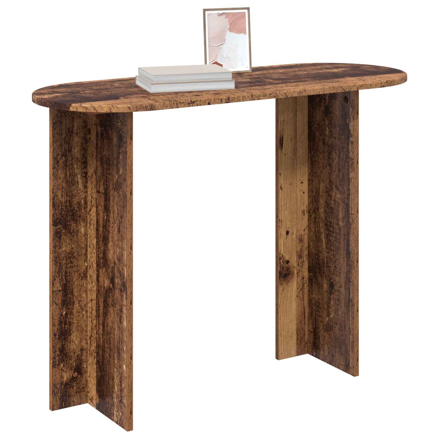 Konzolasztal tárolóval Antik Fa 100 x 39,5 x 75 cm Szerelt Fa