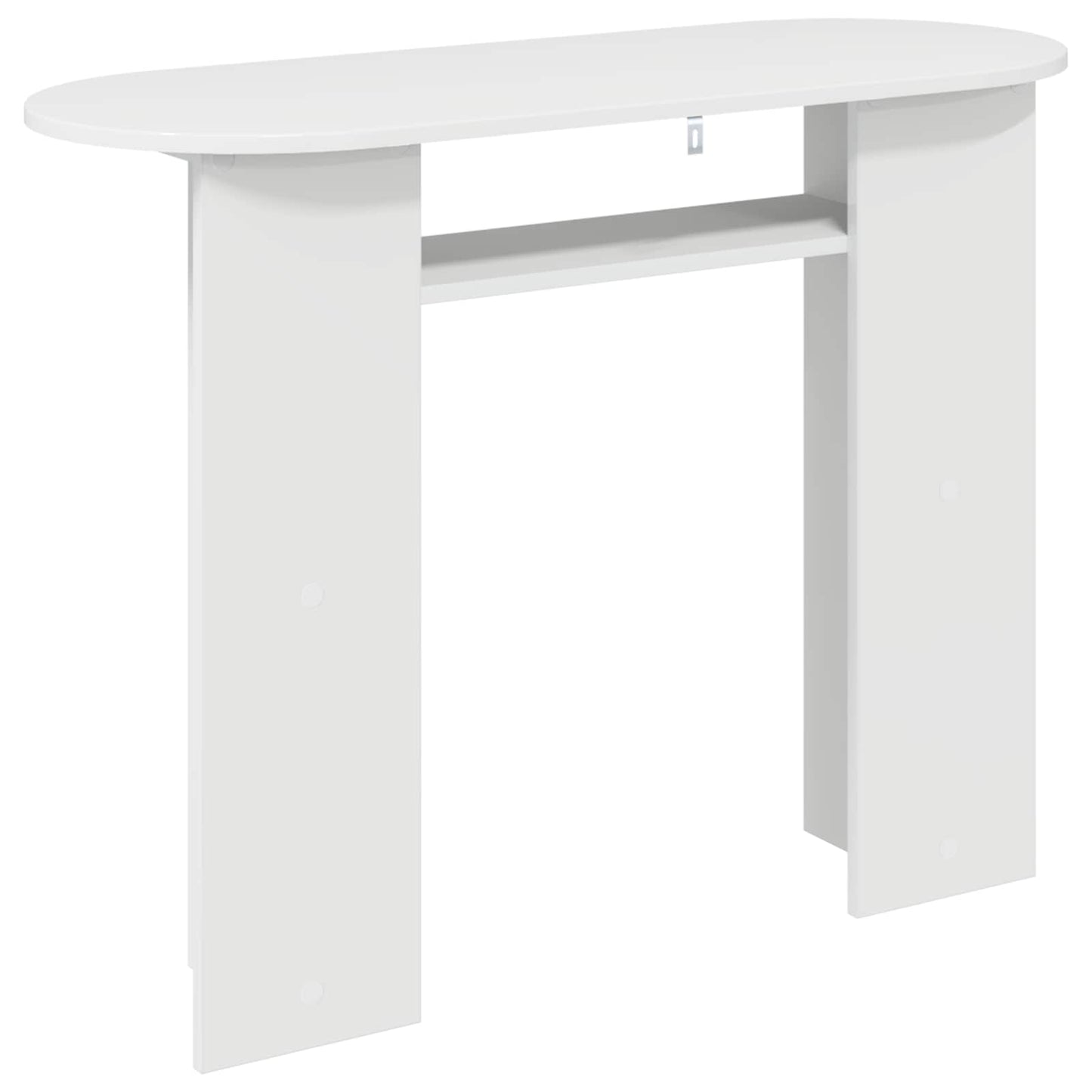 Konzolasztal Magasfényű Fehér 100 x 39,5 x 75 cm Szerelt Fa