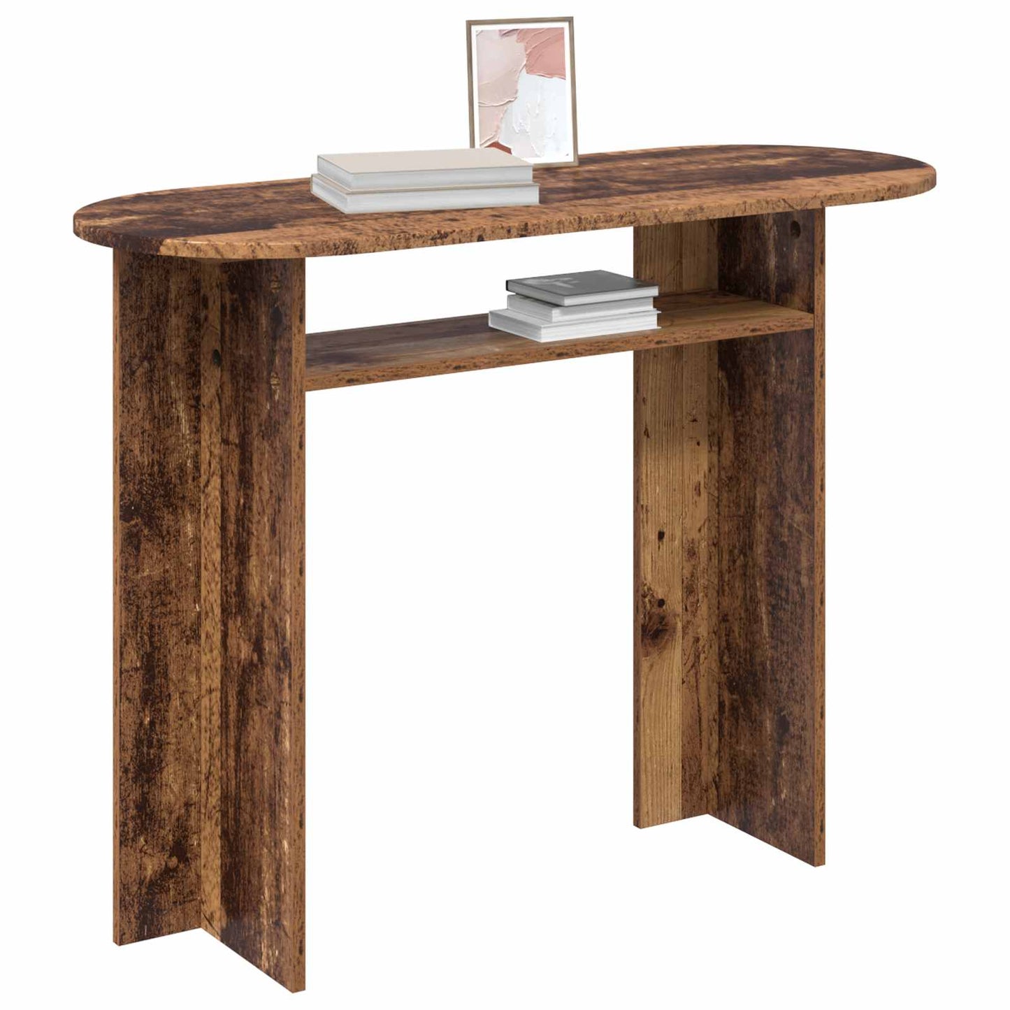 Konzolasztal tárolóval Antik Fa 100 x 39,5 x 75 cm Szerelt Fa