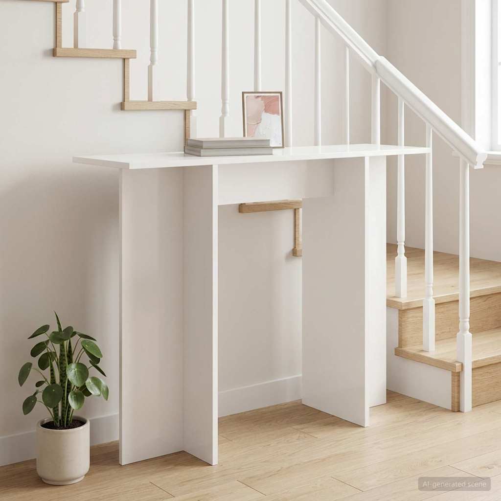 Konzolasztal Fehér 100 x 30 x 75 cm Szerelt Fa
