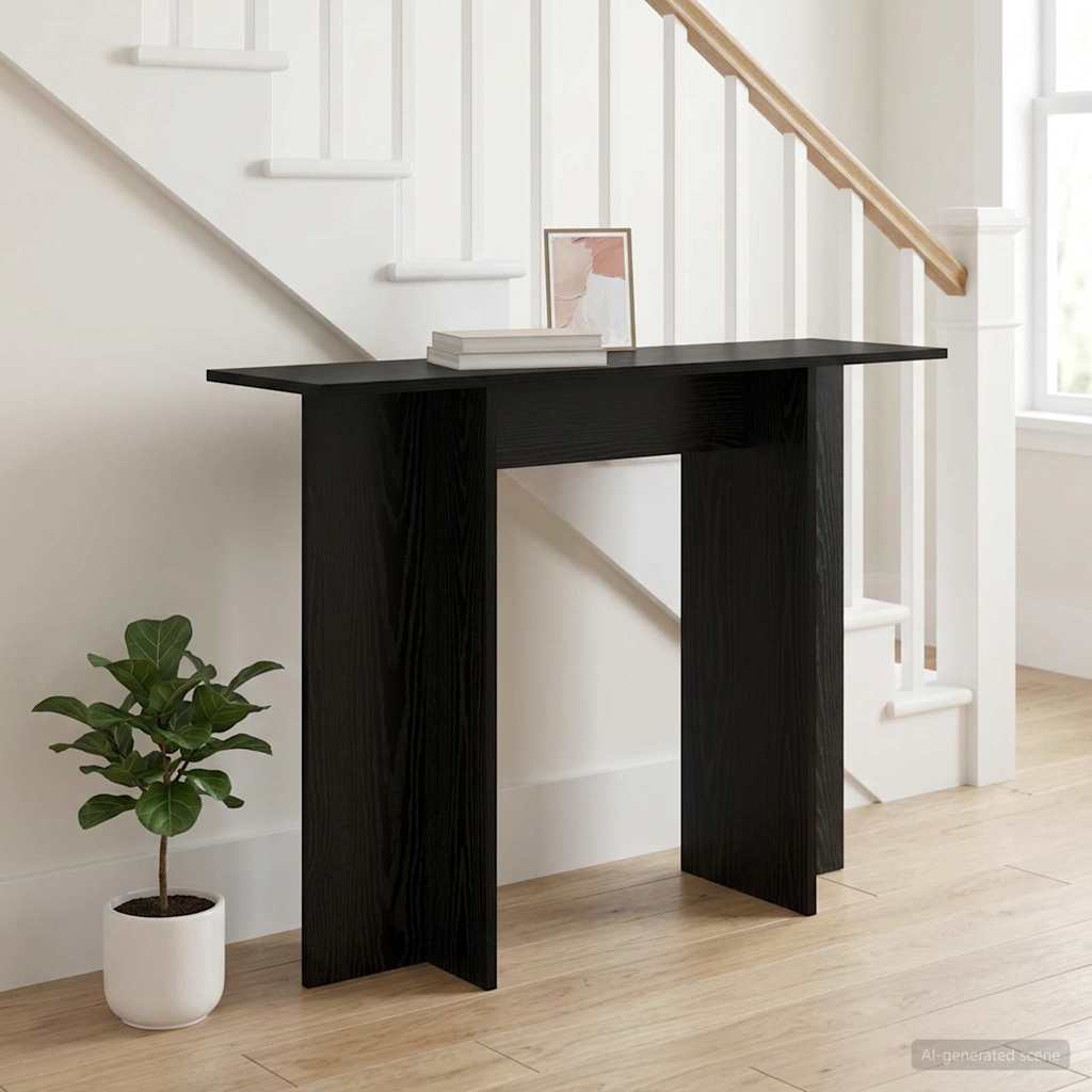 Konzolasztal Fekete Tölgy 100 x 30 x 75 cm Szerelt Fa