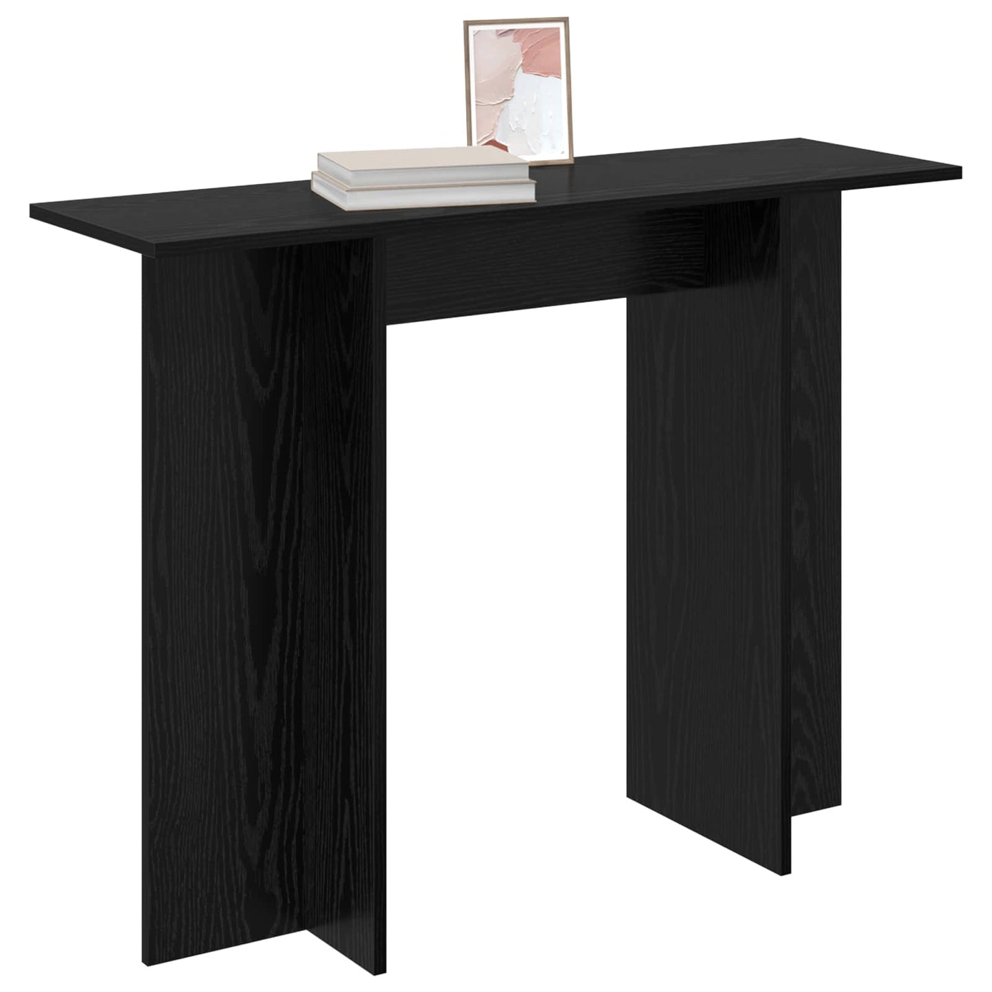 Konzolasztal Fekete Tölgy 100 x 30 x 75 cm Szerelt Fa