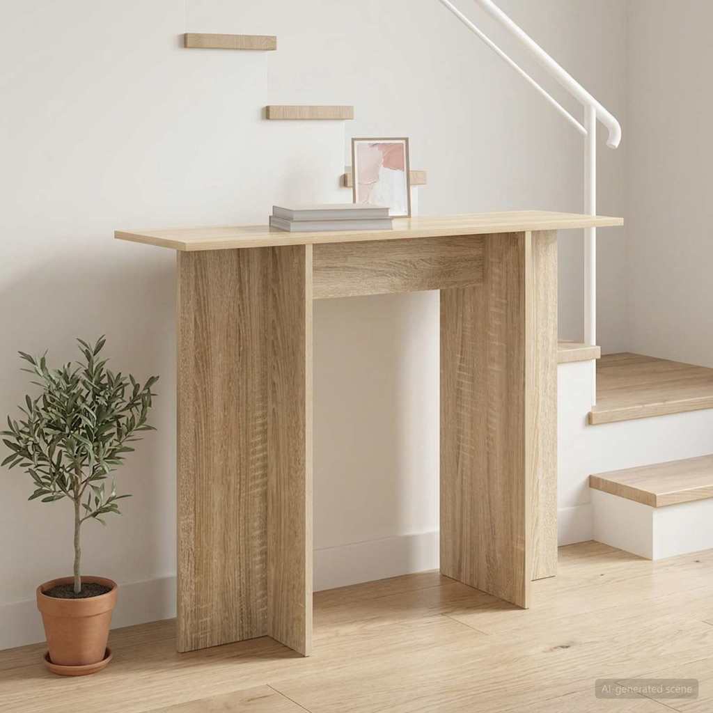 Konzolasztal Sonoma Tölgy 100 x 30 x 75 cm Szerelt Fa