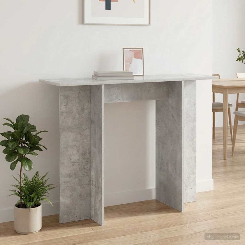 Konzolasztal Betonszürke 100 x 30 x 75 cm Szerelt Fa