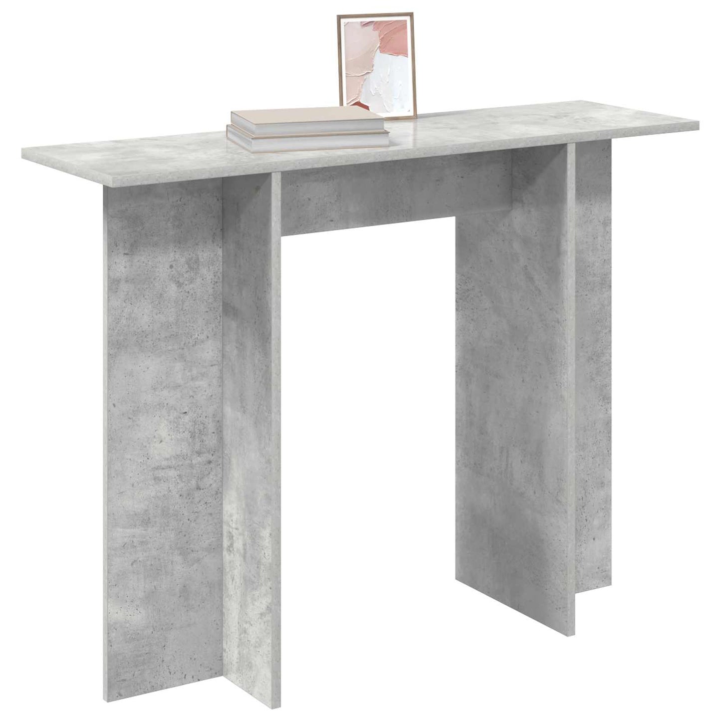 Konzolasztal Betonszürke 100 x 30 x 75 cm Szerelt Fa