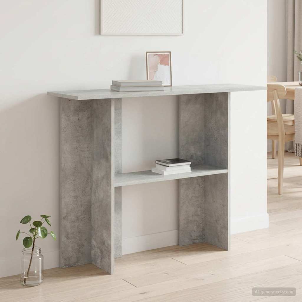 Konzolasztal Betonszürke 100 x 30 x 75 cm Szerelt Fa