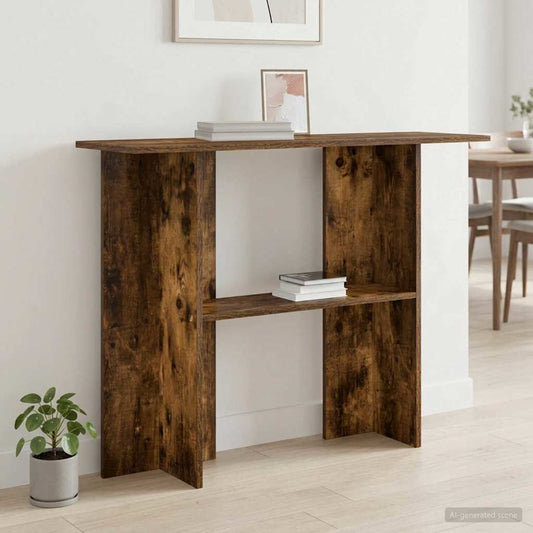 Konzolasztal Füstös Tölgy 100 x 30 x 75 cm Szerelt Fa