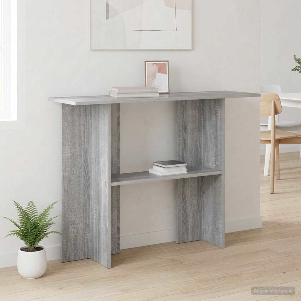 Konzolasztal Szürke Sonoma 100 x 30 x 75 cm Szerelt Fa