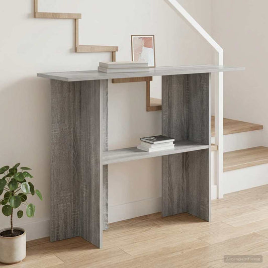 Konzolasztal Szürke Sonoma 100 x 30 x 75 cm Szerelt Fa