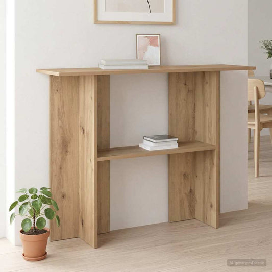 Konzolasztal Kézműves Tölgy 100 x 30 x 75 cm Szerelt Fa
