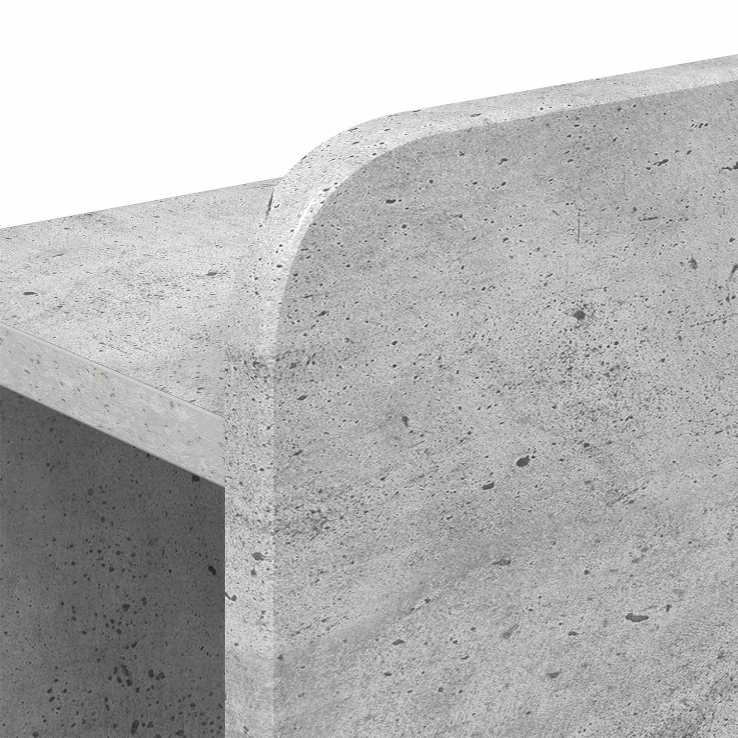 Fejhajtó szekrény tárolóval Betonszürke Szerelt Fa