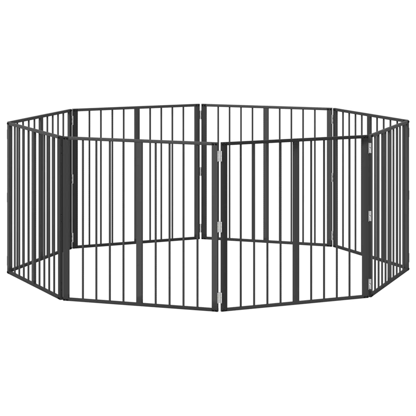 Kutya Kapu 8 db Fekete 80 x 80 cm Horganyzott Acél