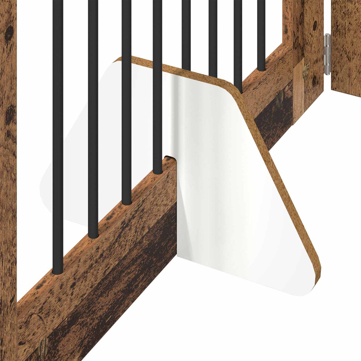 Összecsukható kutyakerítés állványokkal 6 db Antik Fa 482 cm