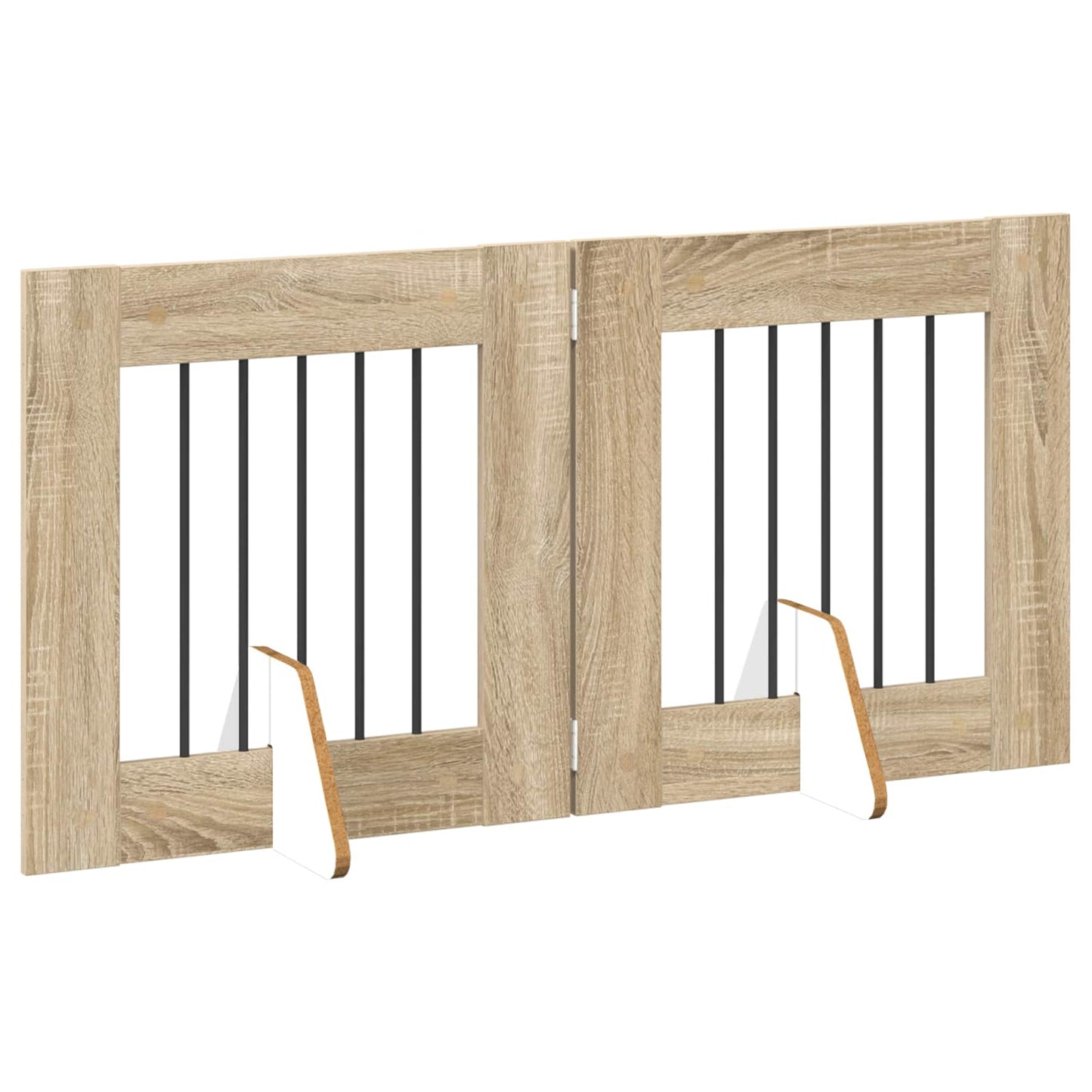 Összecsukható kutyakerítés állványokkal 2 pcs Sonoma Tölgy