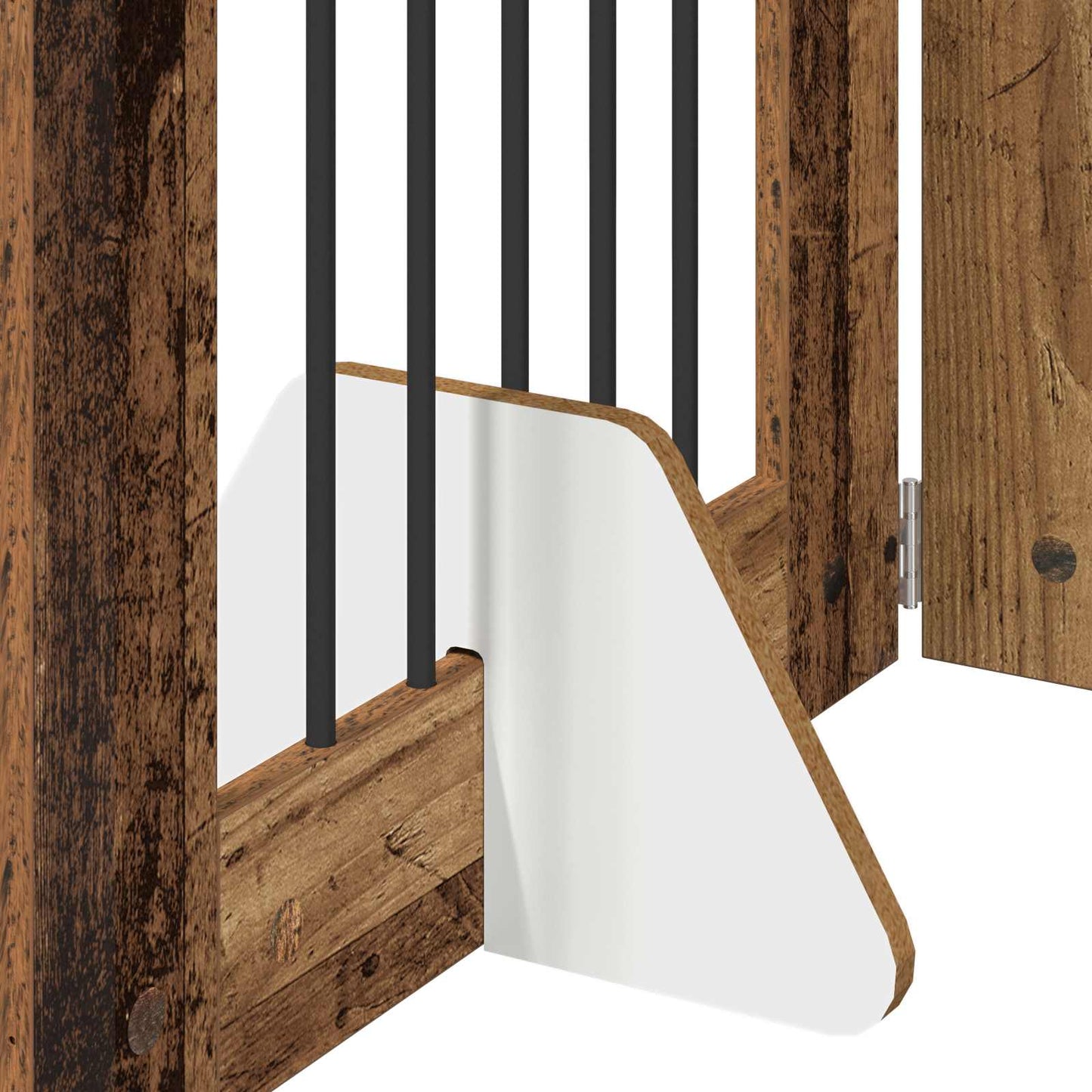 Összecsukható kutyakerítés állványokkal 2 db Antik Fa 120,5 cm