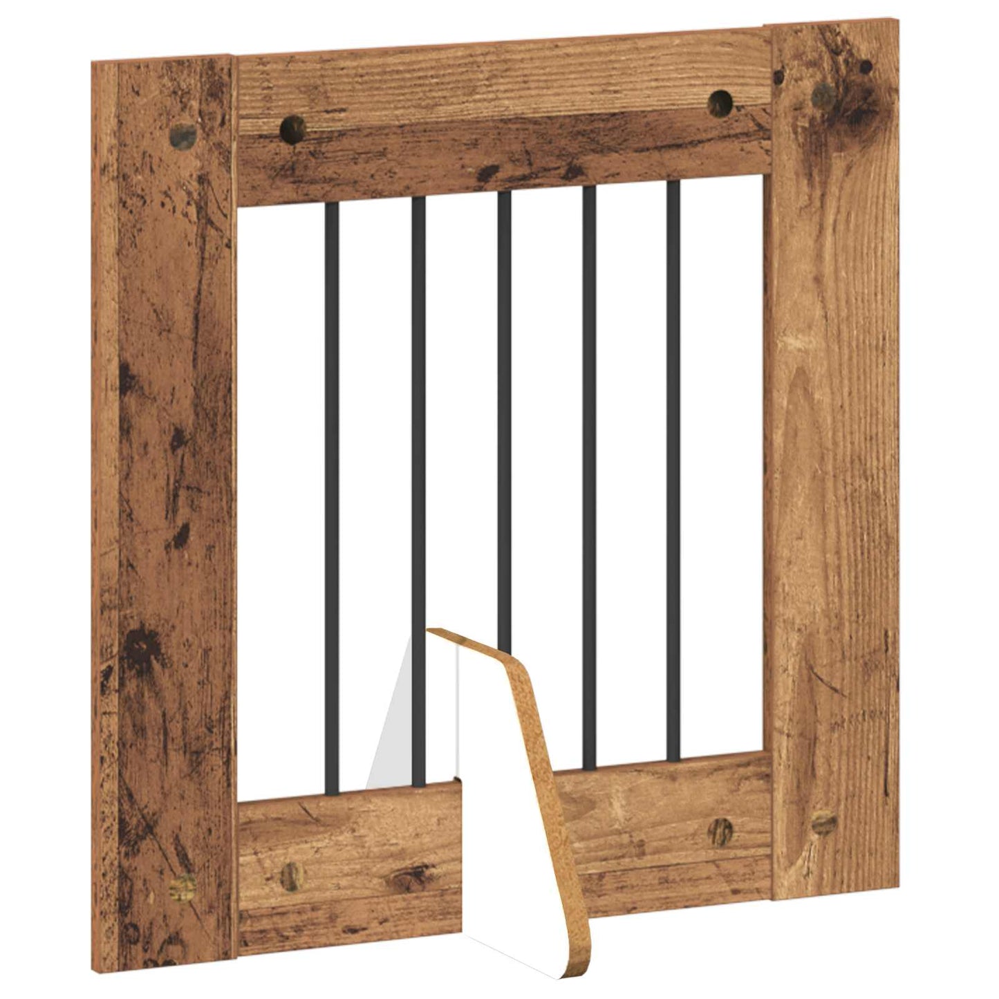 Összecsukható kutyakerítés állványokkal 2 db Antik Fa 120,5 cm