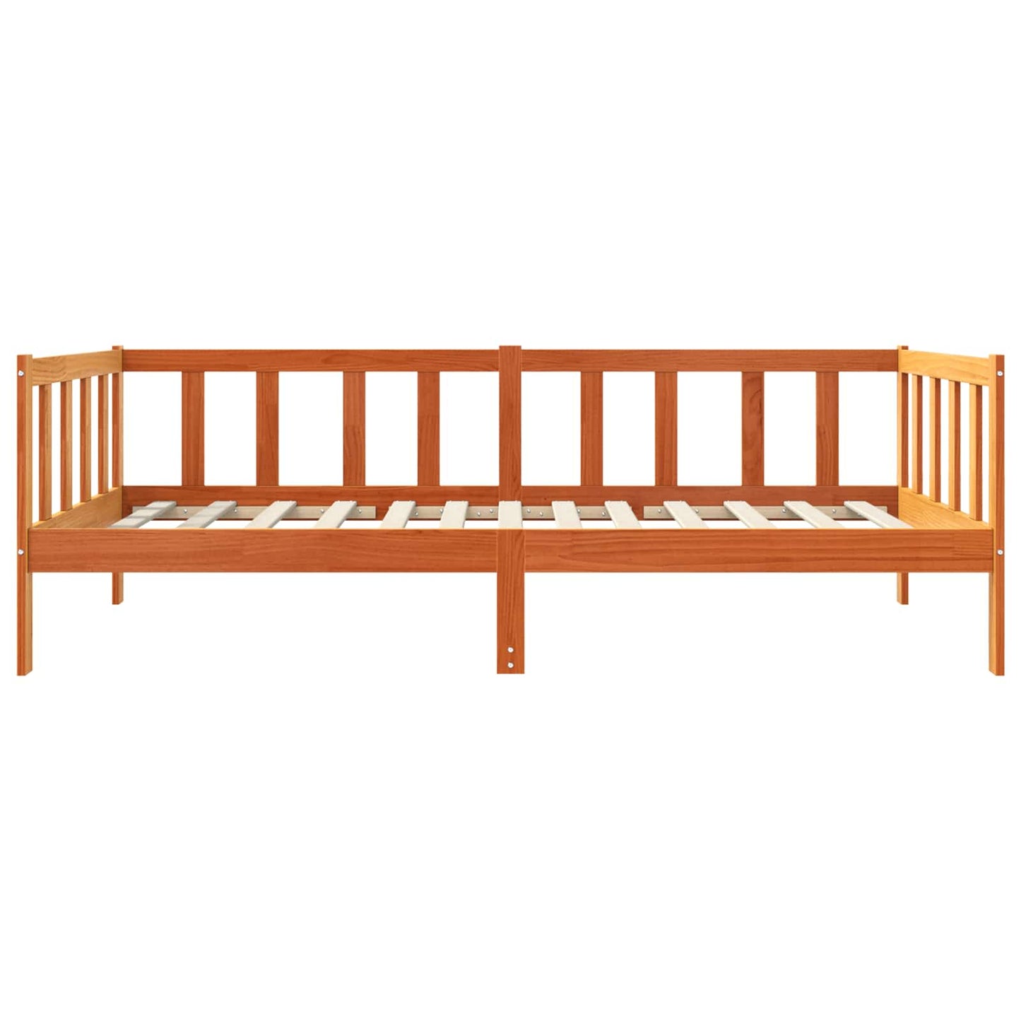 Ágykeret fejtámlával Faggyú barna 90 x 190 cm Tömör fenyőfa