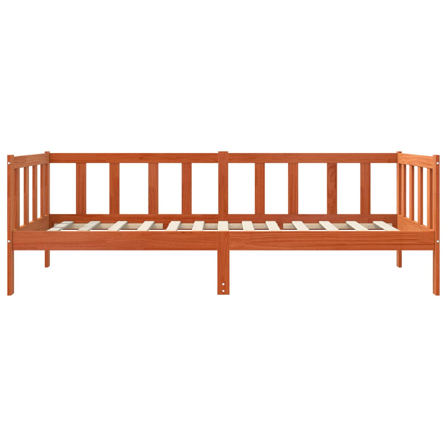 Ágykeret fejtámlával Faggyú barna 80 x 200 cm Tömör fenyőfa
