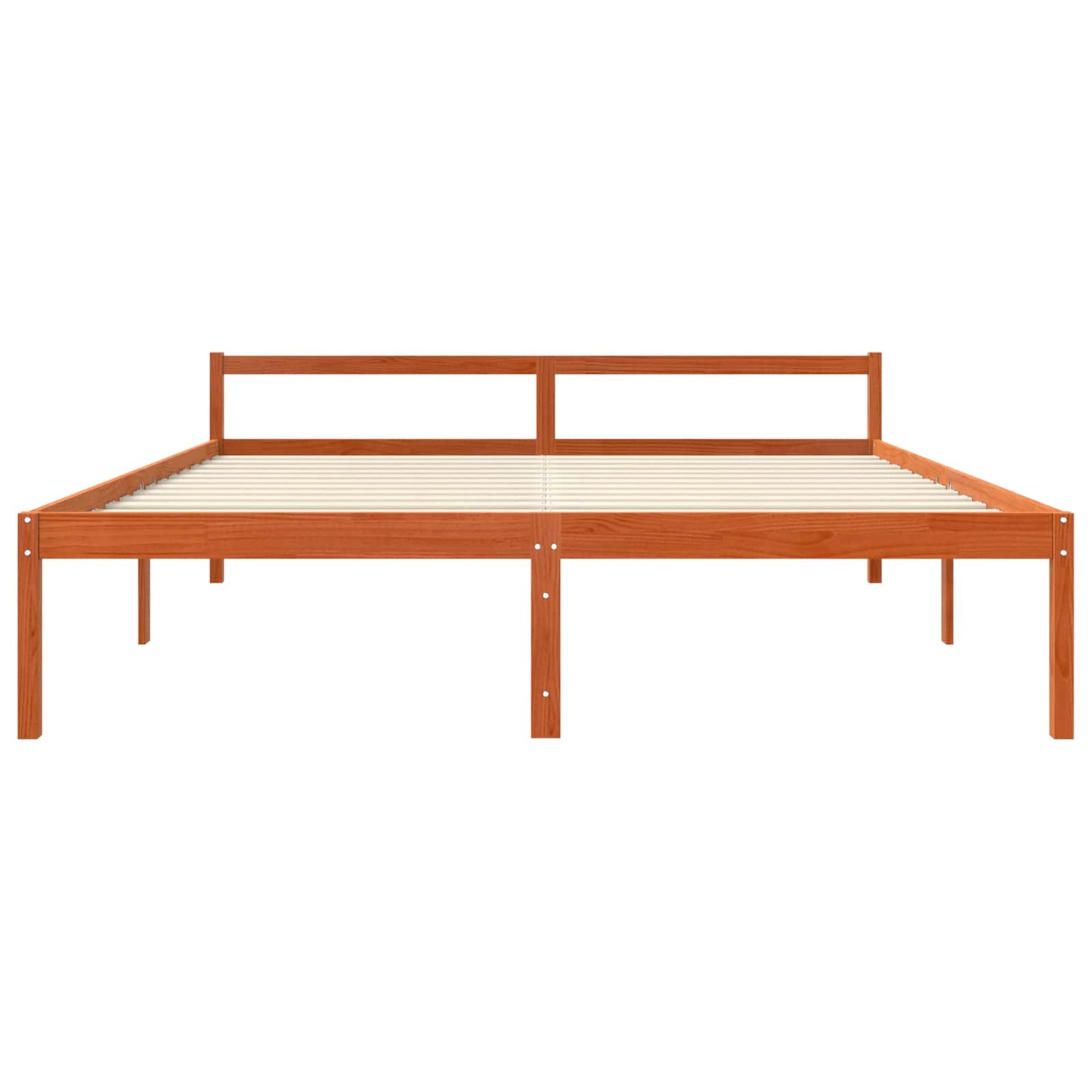 Ágykeret fejtámlával Faggyú barna 200 x 200 cm Tömör fenyőfa