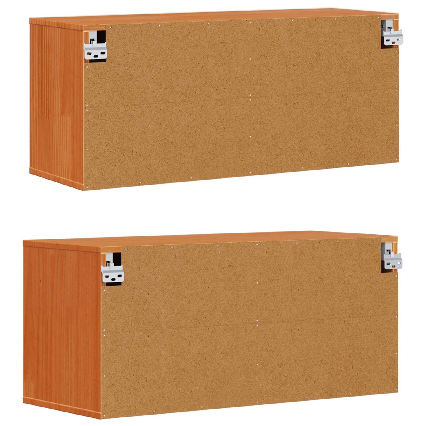 Fali Szekrény 2 pcs Faggyú barna 80 x 30 x 35 cm Tömör fenyőfa