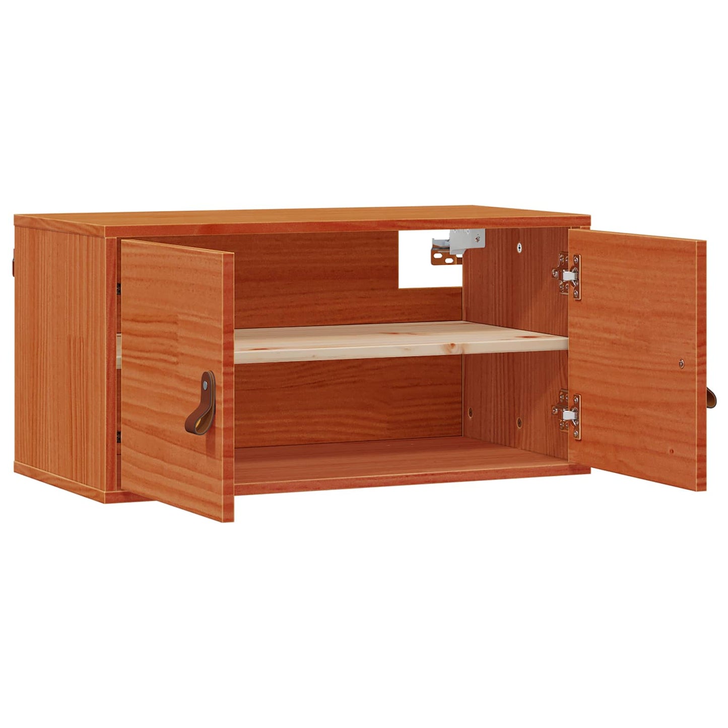 Fali Szekrény 2 pcs Faggyú barna 60 x 30 x 30 cm Tömör fenyőfa