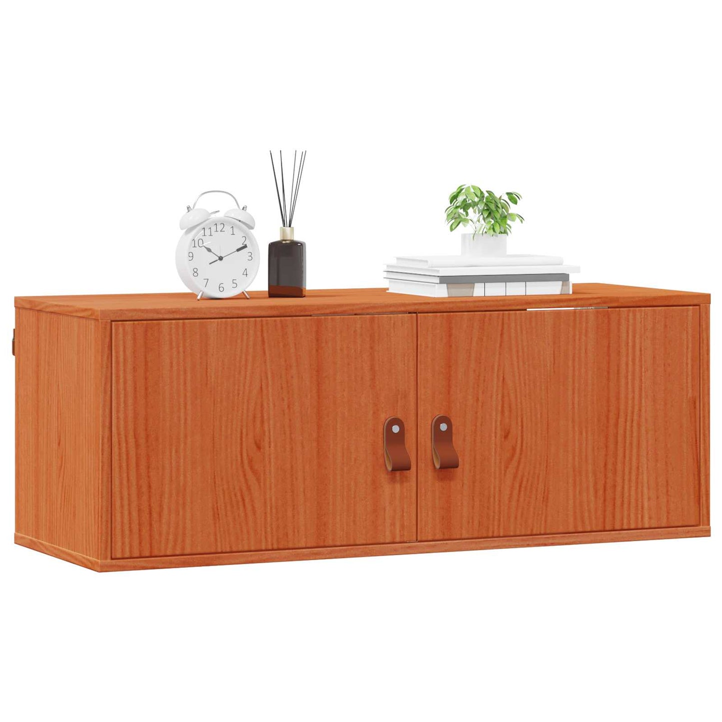 Fali Szekrény 2 pcs Faggyú barna 80 x 30 x 30 cm Tömör fenyőfa