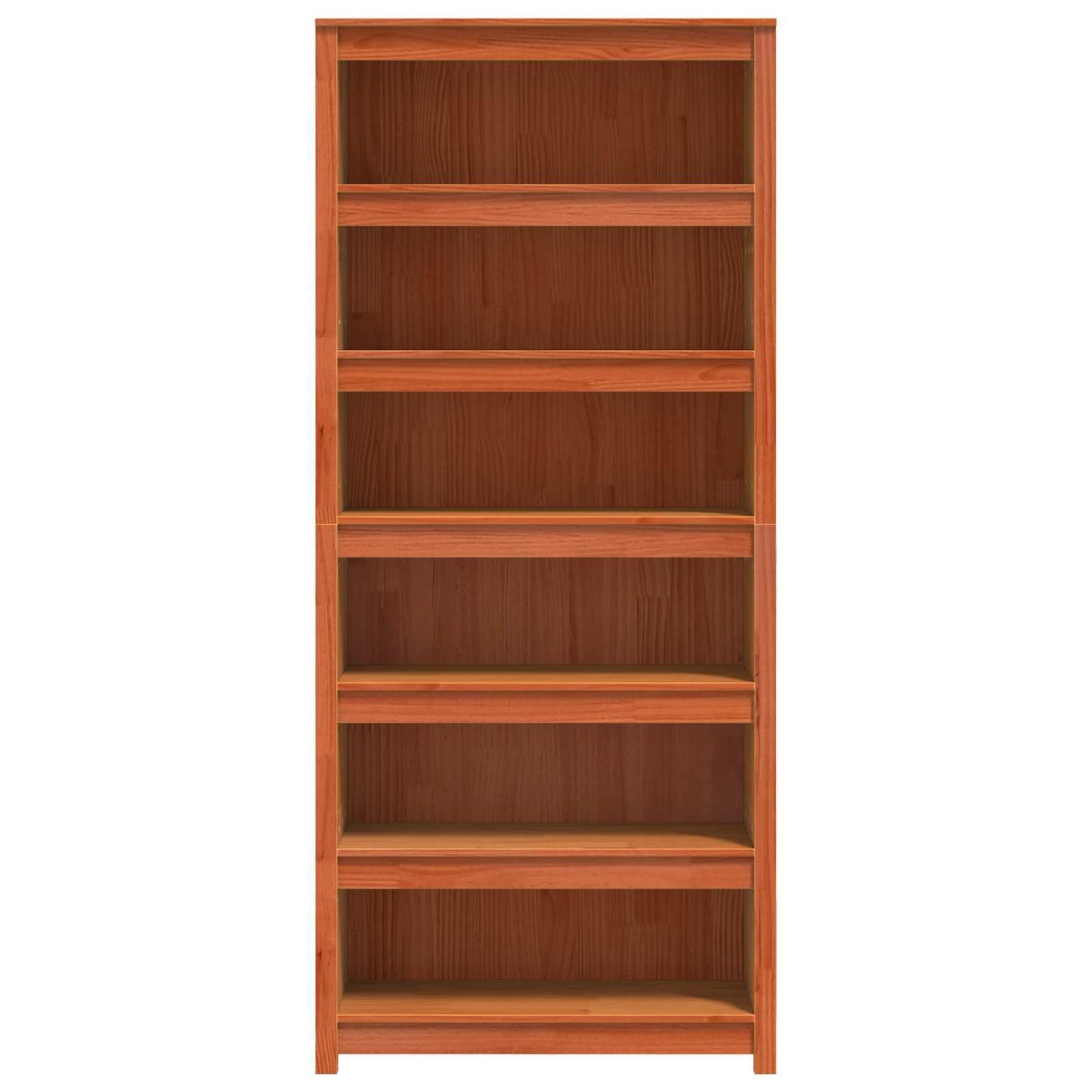Könyvespolc Faggyú barna 80 x 35 x 183 cm Tömör fenyőfa