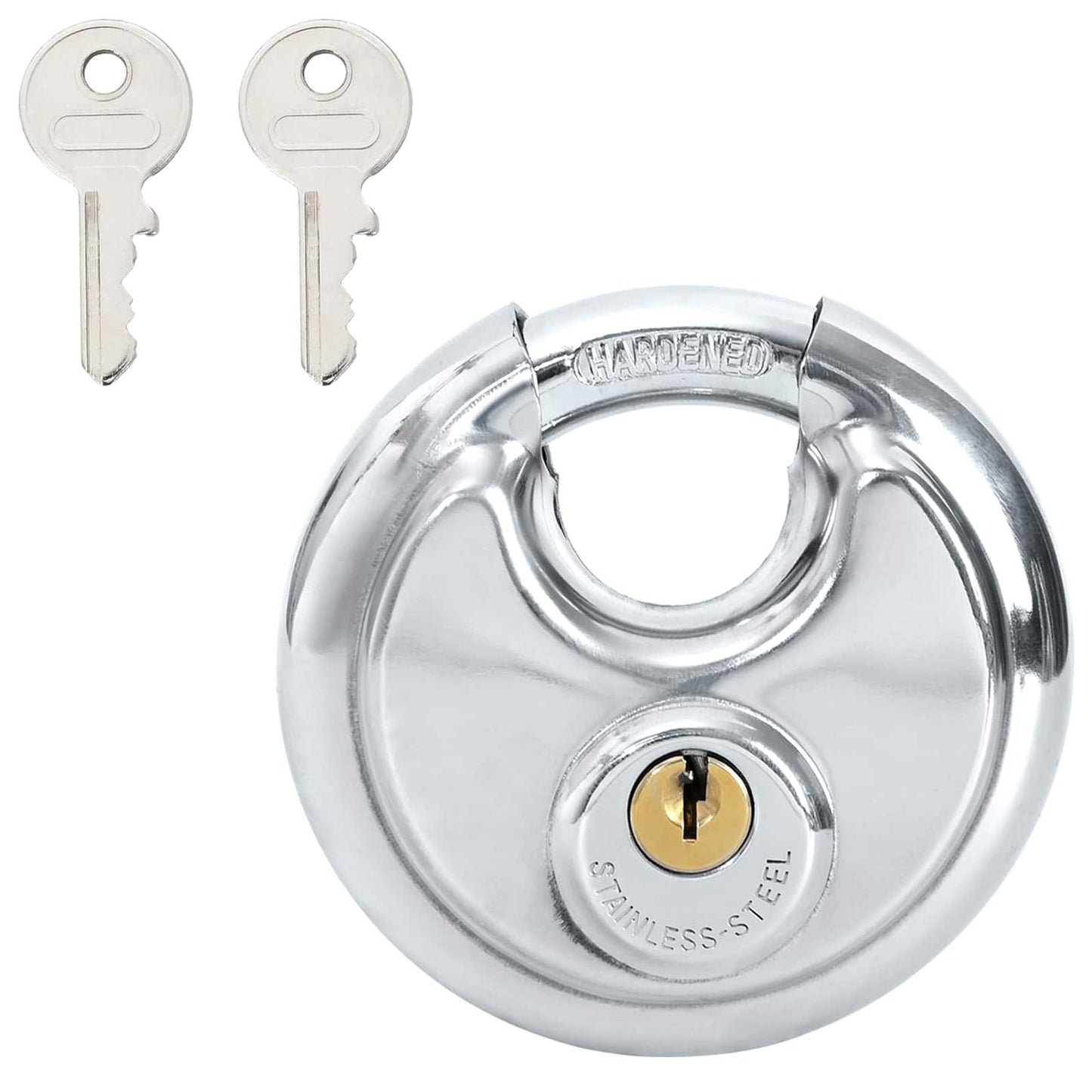 Disk zár kulcsokkal 2 pcs Ezüst 8 x 2,8 x 8 cm