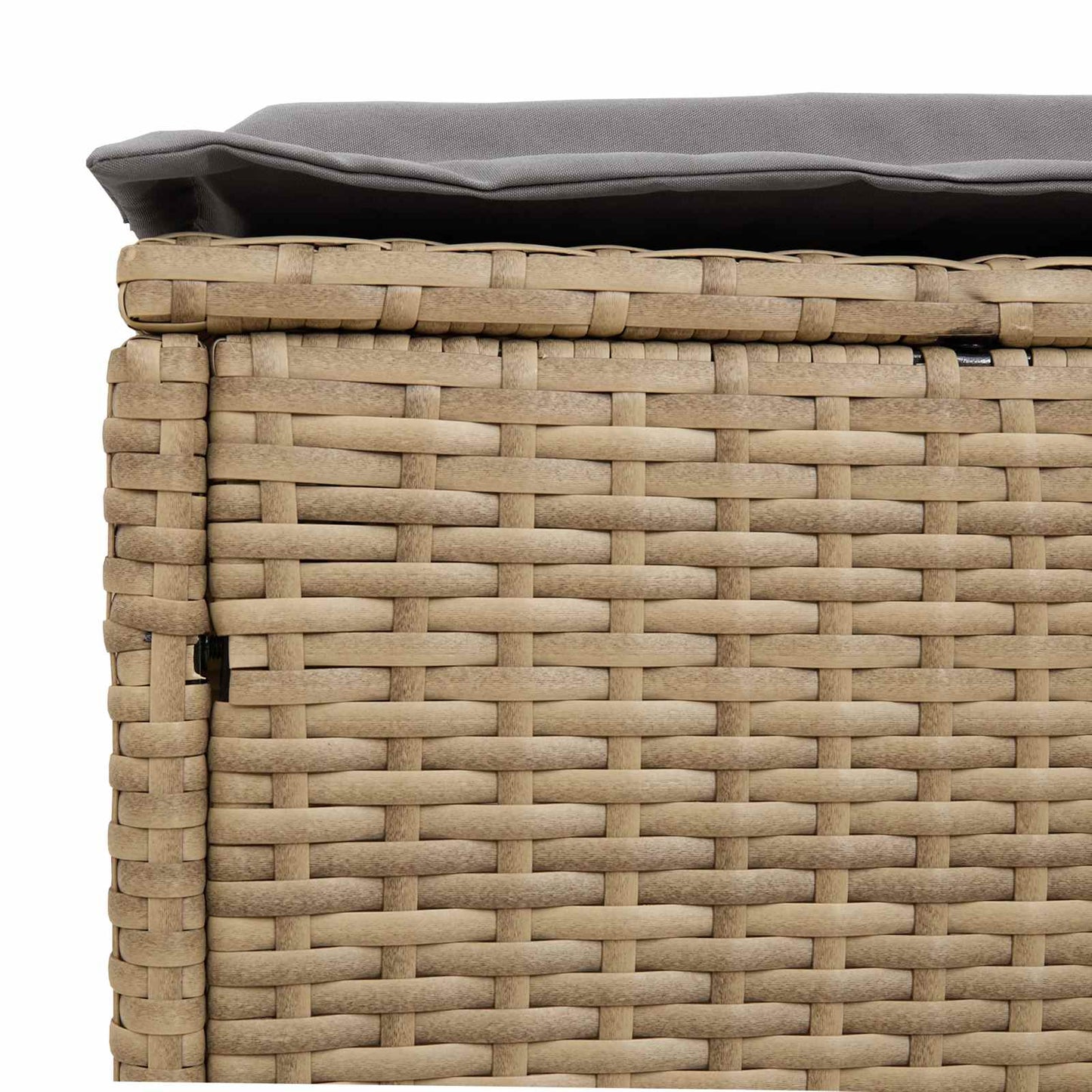 2 db Kerti lábtartó PE Rattan Beige és Világosszürke