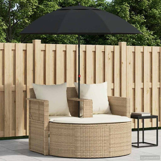 Kerti kanapé párnával 8 pcs Beige és Krémszínű polirattan