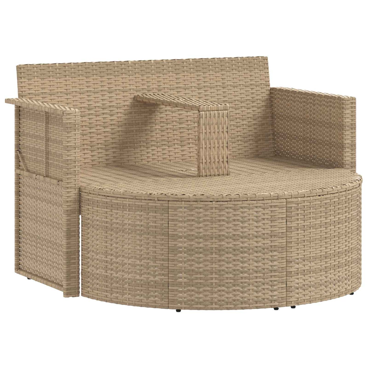 Kerti kanapé párnával 8 pcs Beige és Krémszínű polirattan