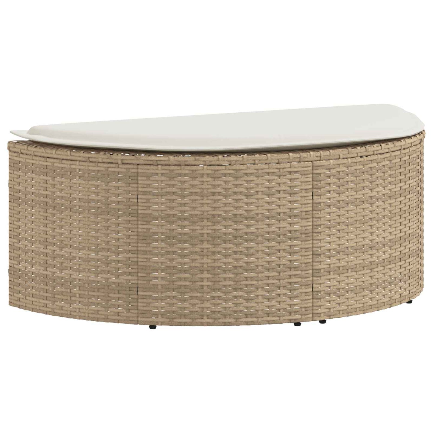 Kerti kanapé párnával 8 pcs Beige és Krémszínű polirattan