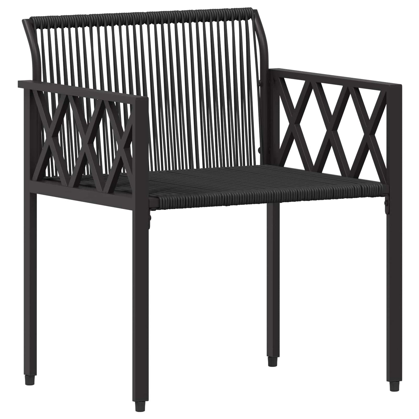 Kültéri Bútor Szett 4 pcs Fekete és Türkiz polirattan