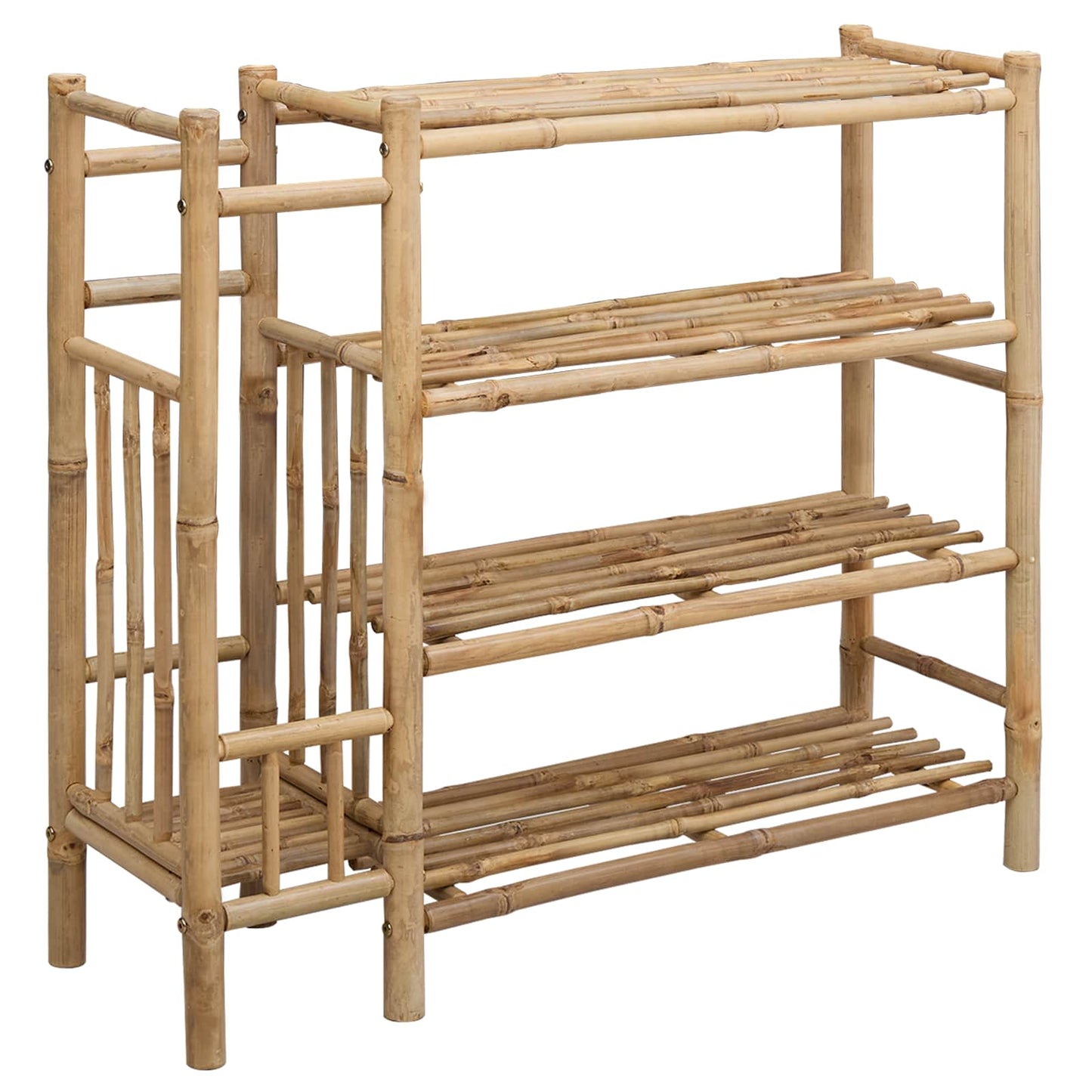 Cipőtartó polcokkal Természetes 88 x 27 x 80 cm Bambusz