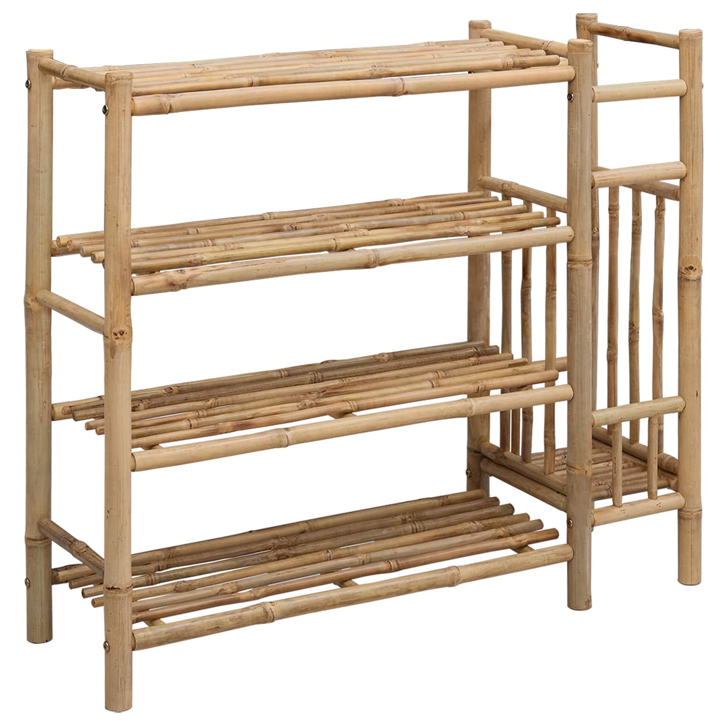 Cipőtartó polcokkal Természetes 88 x 27 x 80 cm Bambusz