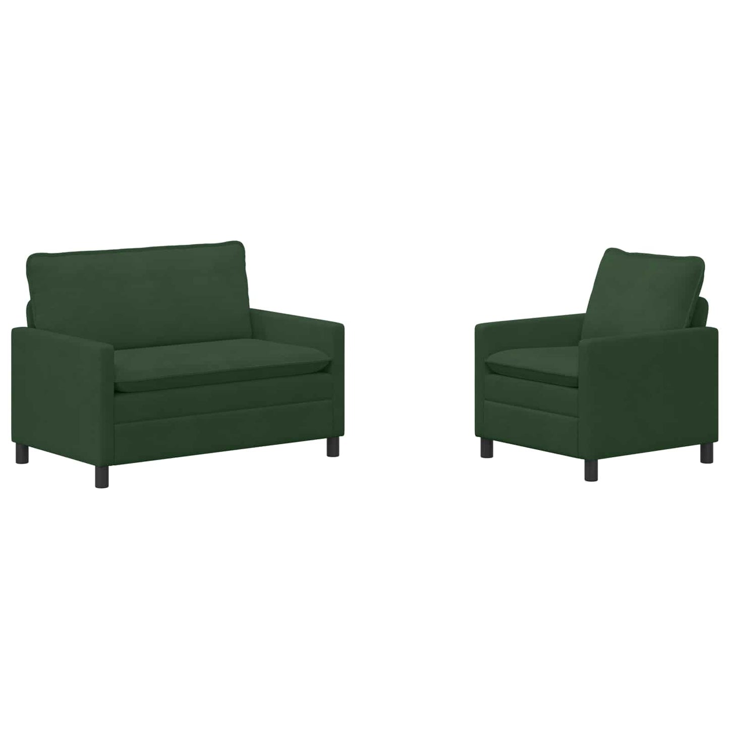 Kanapé Szett 2 pcs Dzsungel zöld Szövet