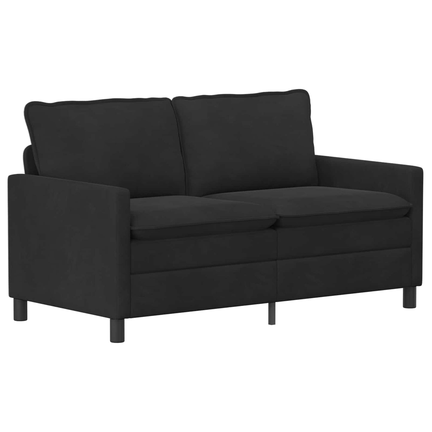 Kanapé Szett 2 pcs Fekete Bársony