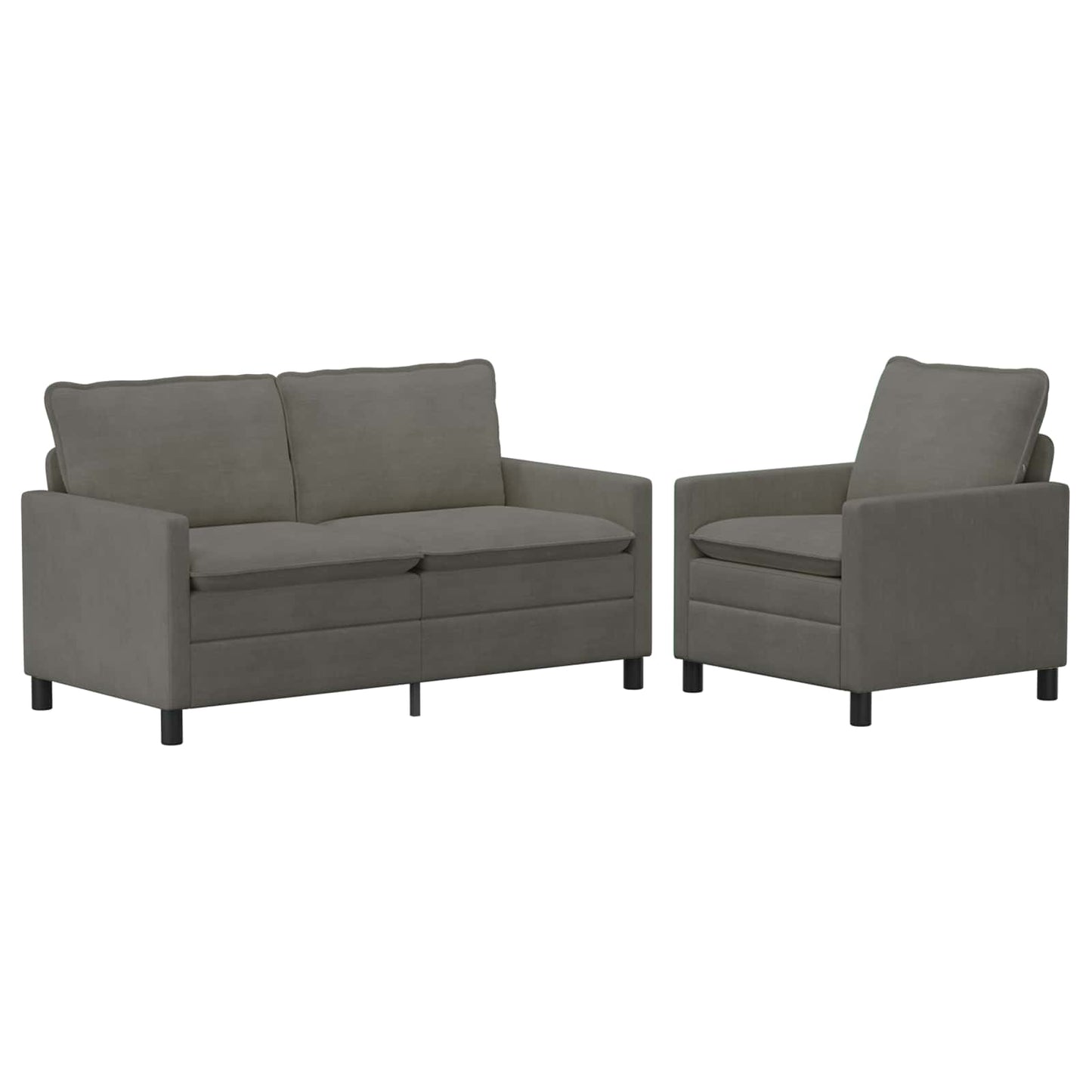 Kanapé Szett 2 pcs Világosszürke Szövet