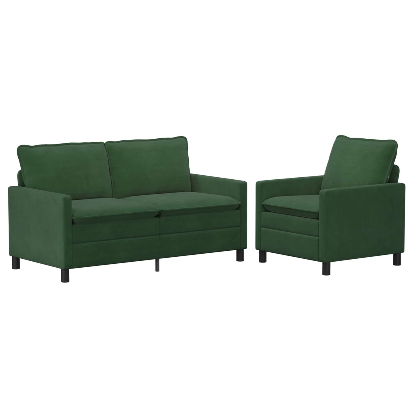 Kanapé Szett 2 pcs Dzsungel zöld Szövet