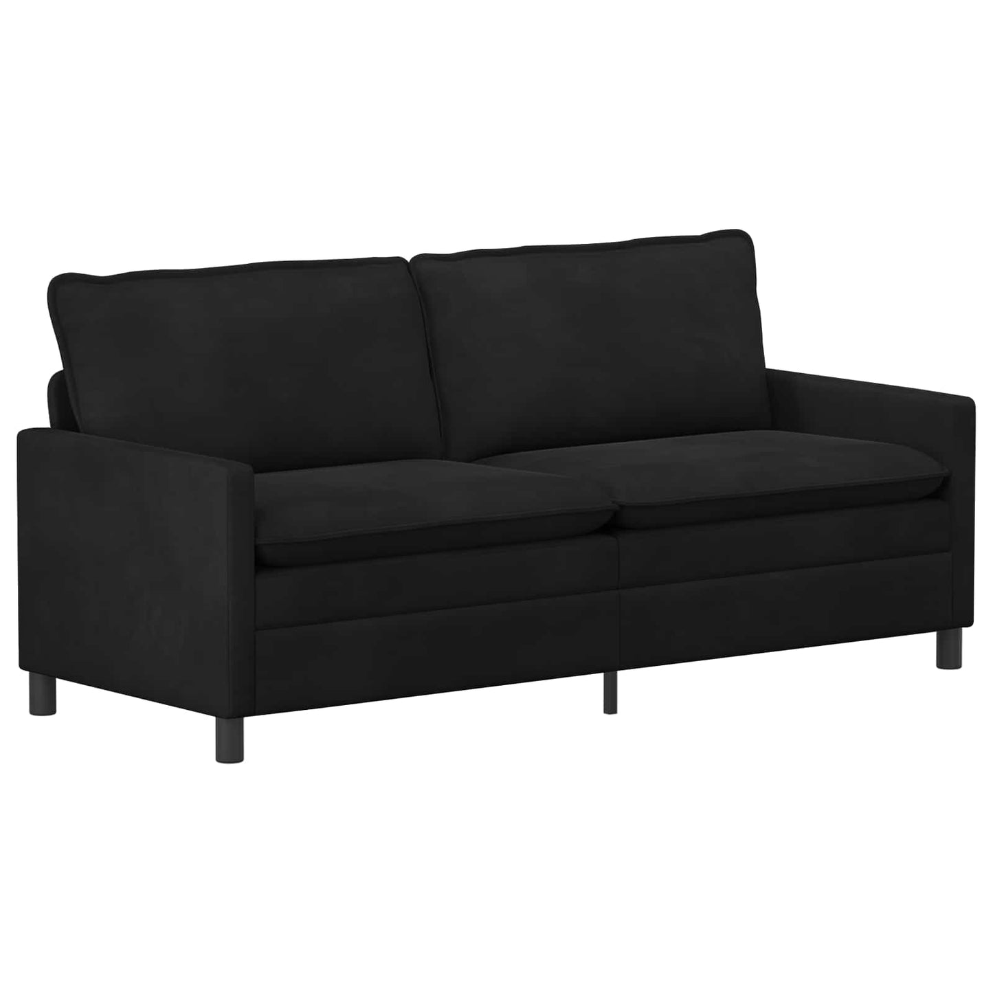 Kanapé Szett 2 pcs Fekete Bársony